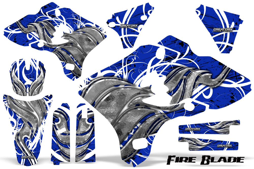 Yamaha WR250F WR450F 03-04 Fire Blade White Blue